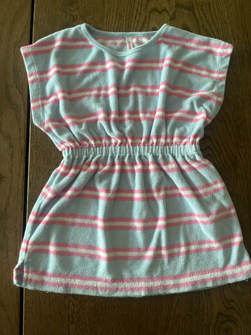 Joe Fresh Pink and White Striped Kids Cover up